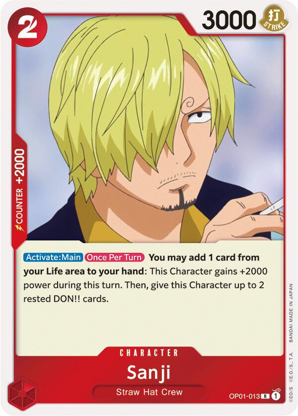 Sanji Foil One Piece Romance Dawn OP01-013 Raw