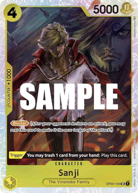 Sanji SR OP04-104 Kingdoms of Intrigue One Piece Raw