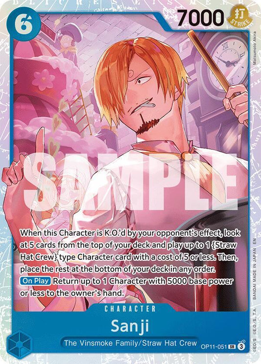 Sanji SR OP11-051 A Fist of Divine Speed One Piece! Raw