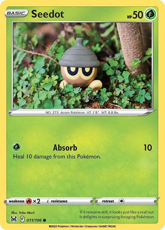 Seedot 011/196 Sword & Shield Lost Origin Pokémon Raw