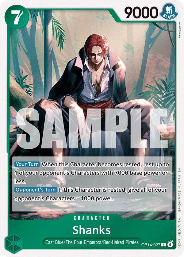 Shanks OP14-027 Foil The Azure Sea's Seven ONE PIECE! Raw