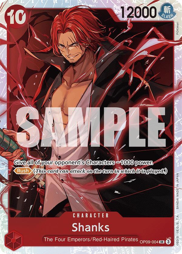 Shanks SR OP09-004 Emperors in The New World One Piece Raw