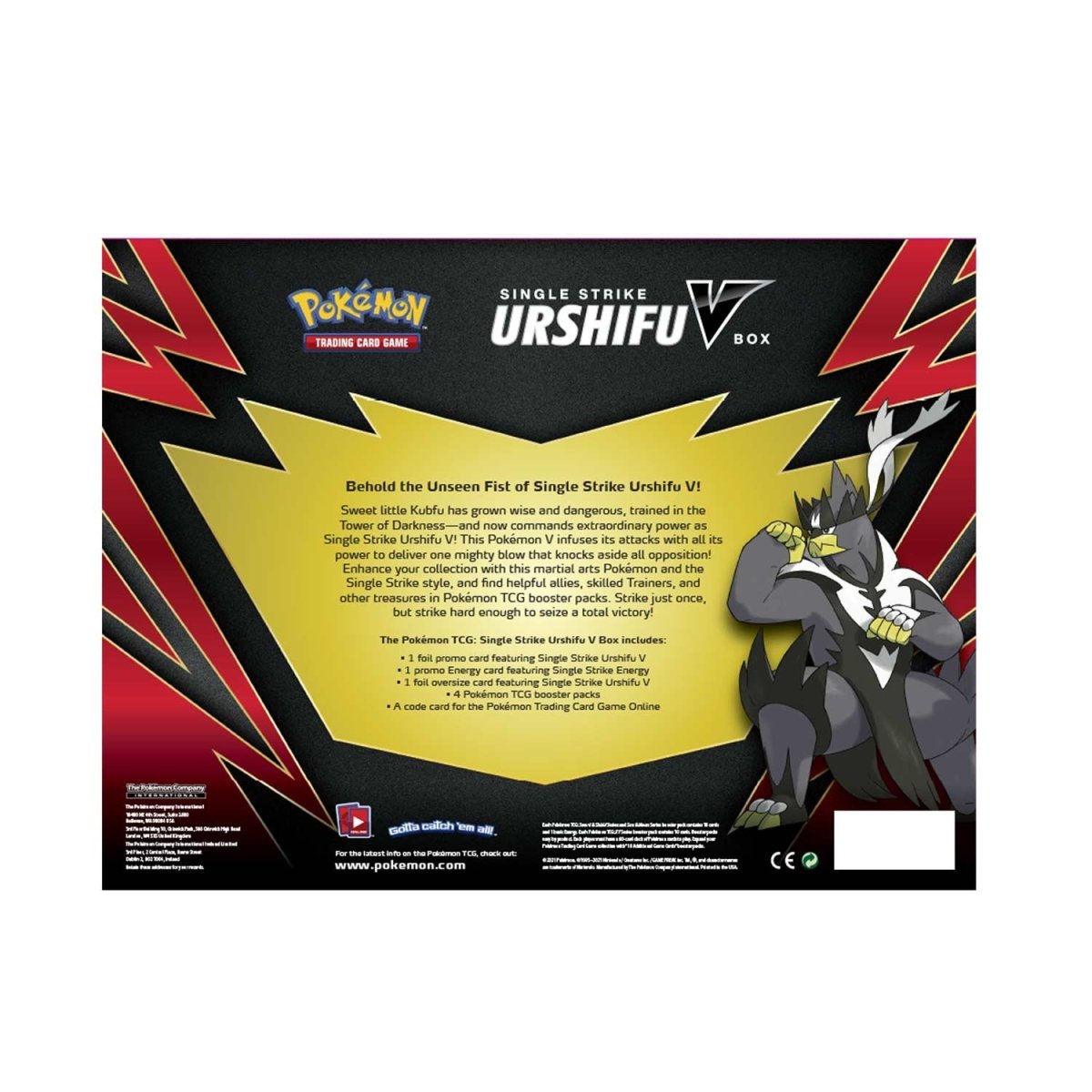 Pokémon Single Strike Urshifu V Box Red