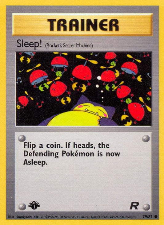 Sleep! (Rocket's Secret Machine) 79/82 Pokémon Team Rocket Raw