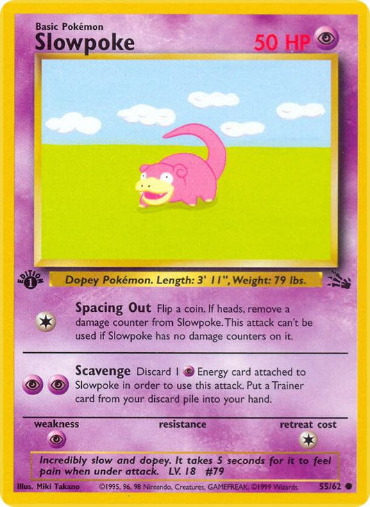 Slowpoke 55/62 Pokémon Fossil Raw