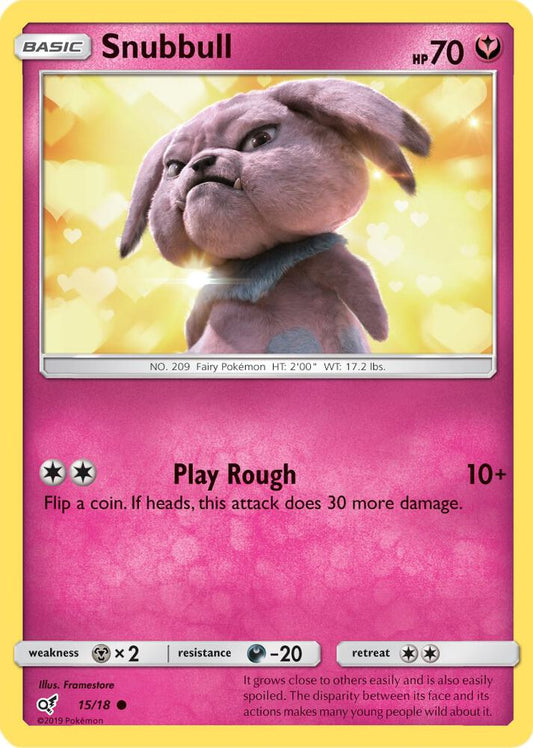 Snubbull Holo 15/18 Pokémon Detective Pikachu Raw