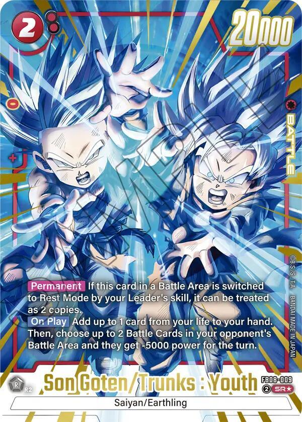Son Goten/Trunks : Youth FB08-009 SR AA Saiyan's Pride Dragon Ball Fusion World Raw