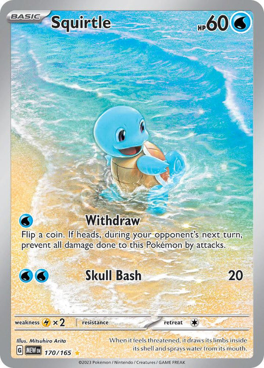 Squirtle 170/165 Pokémon Scarlet & Violet 151 Raw