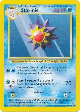 Starmie 65/102 Pokémon Base Set Unlimited Raw