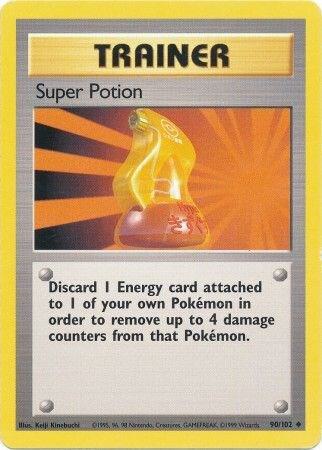 Super Potion 90/102 Pokémon Base Set Unlimited Raw
