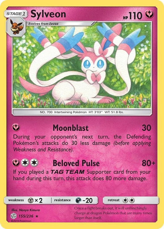 Sylveom 155/236 Pokémon Cosmic Eclipse Raw