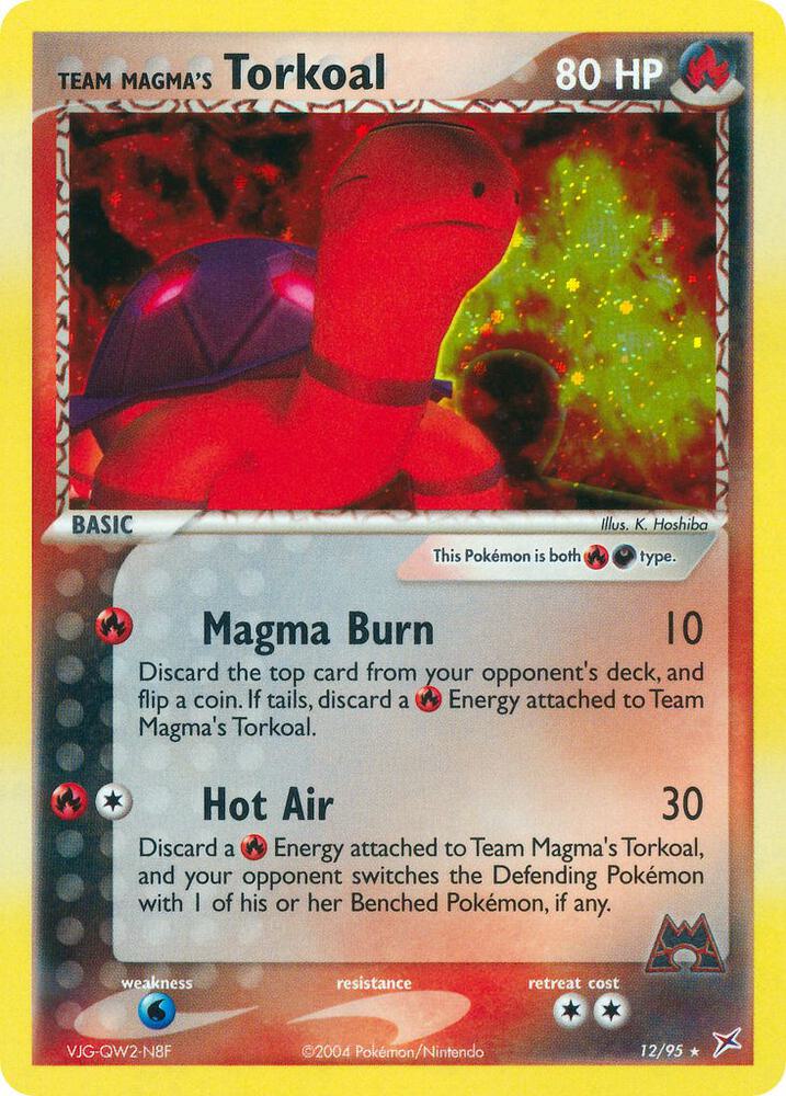 Team Magma's Torkoal 12/95 Cosmos Holo Pokémon EX Team Magma VS Team Aqua Raw