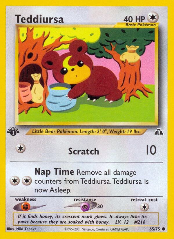 Teddiursa 65/75 Neo Discovery Pokémon Raw