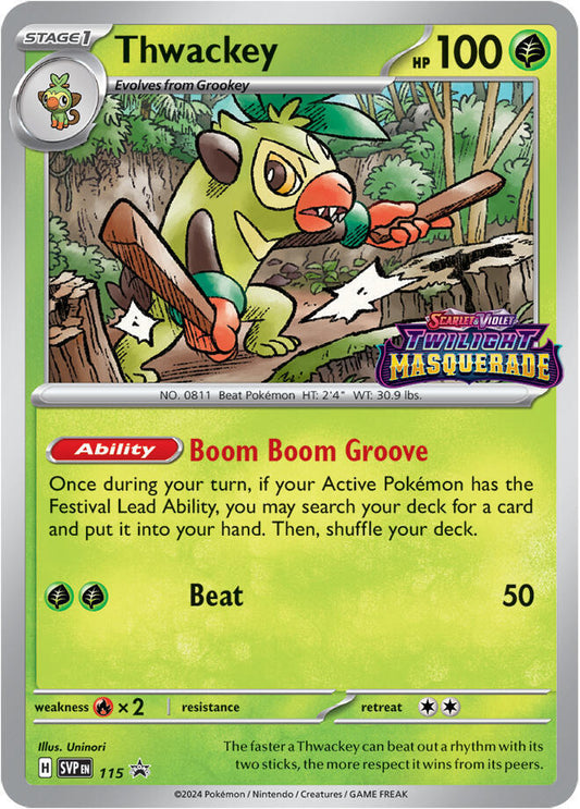 Thwackey SVP115 Stamped Promo Pokémon Scarlet & Violet Promo Raw