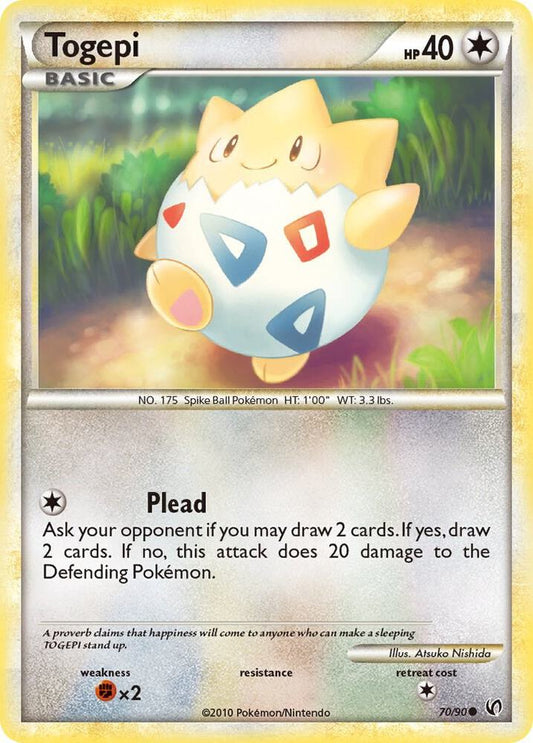 Togepi 70/90 Pokémon HeartGold & SoulSilver Undaunted Raw