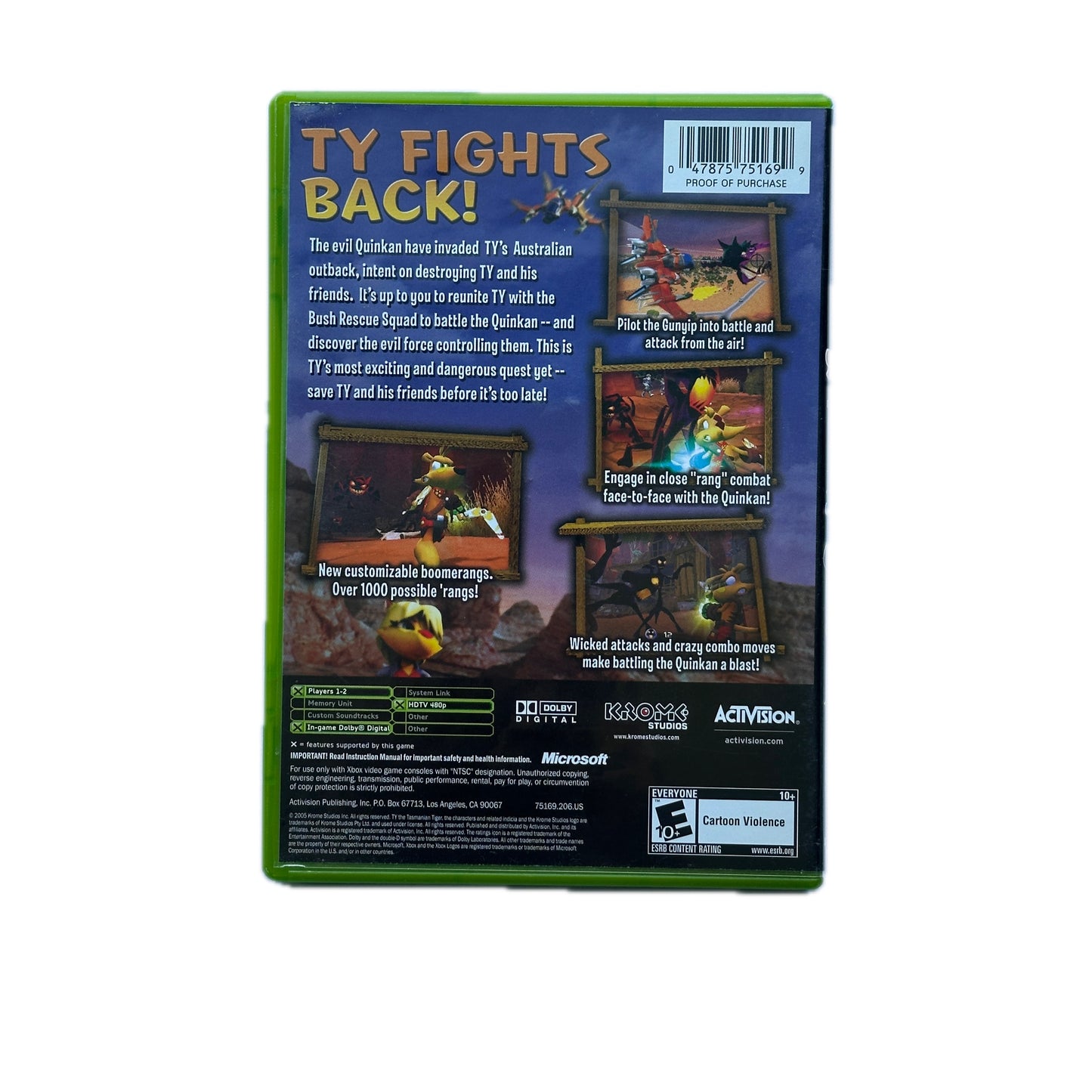 Ty The Tasmanian Tiger 3 Night of The Quinkan Xbox Complete in Box