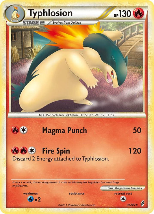 Typhlosion 35/95 Call of Legends Pokémon Raw