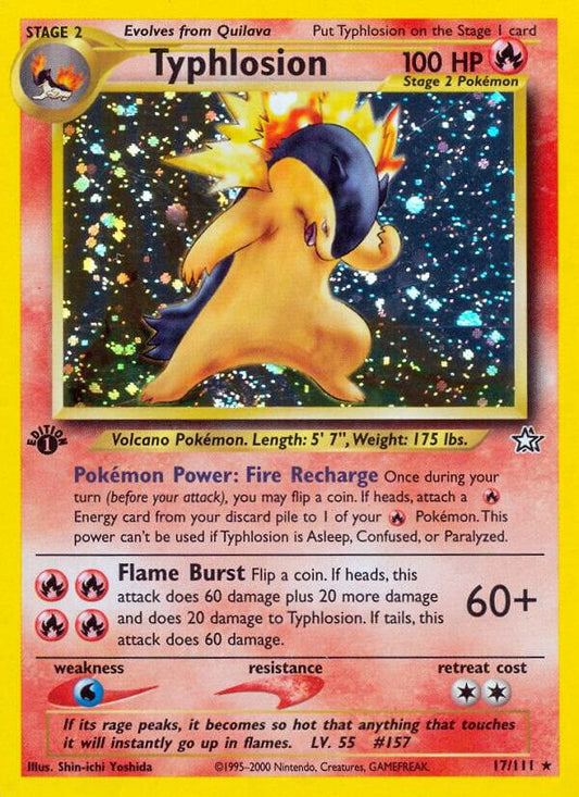 Typhlosion Cosmos Holo 17/111 Pokémon Neo Genesis Raw