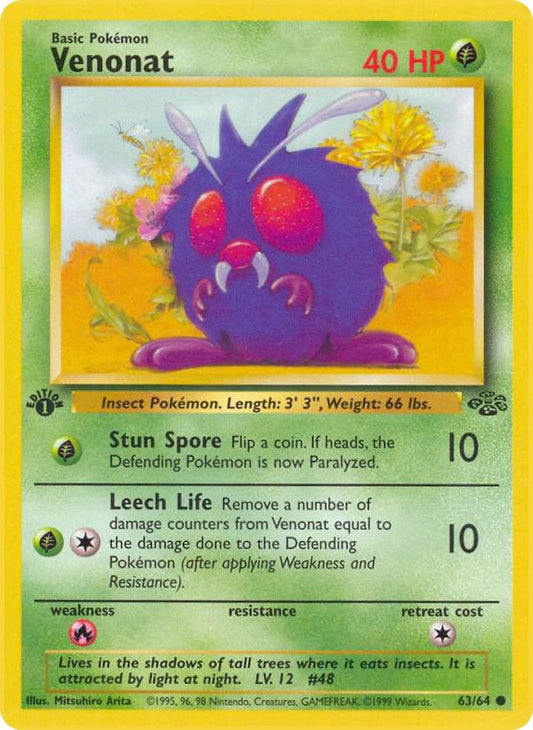 Venonat 60/64 Pokémon Jungle Raw