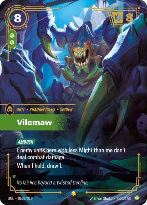 Vilemaw 060a/219 Foil League of Legends Riftbound Unleashed Raw