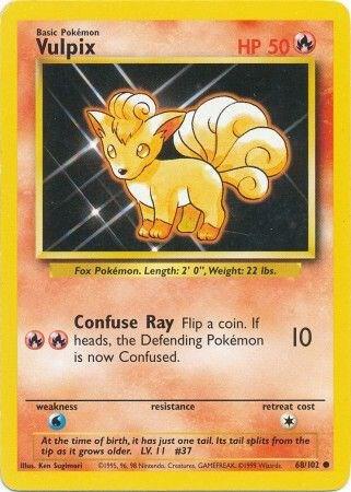 Vulpix 068/102 Pokémon Base Set Raw