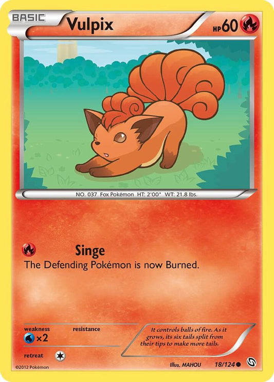 Vulpix 18/124 Pokémon Dragons Exalted Raw