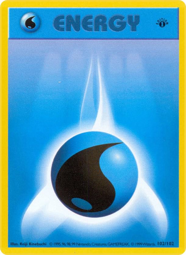 Water Energy 102/102 Pokémon Base Set Shadowless Raw