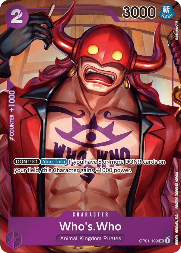 Who's Who AA SR One Piece Romance Dawn OP01-109 Raw