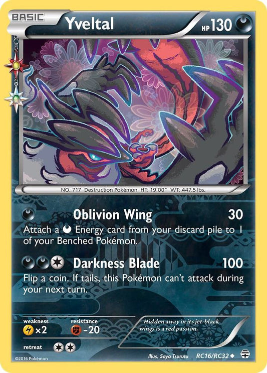 Yveltal RC16/RC32 Pokémon Generations: Radiant Collection Raw