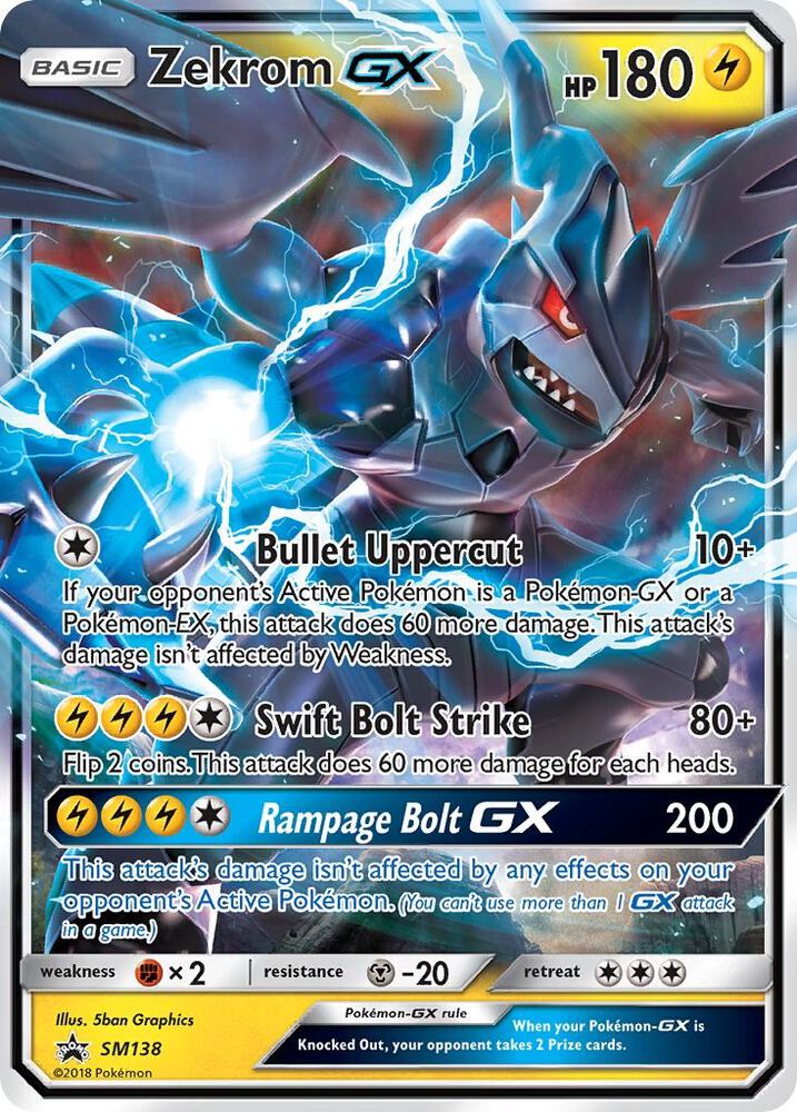 Zekrom GXSM138 Pokémon Sun & Moon Promo Raw