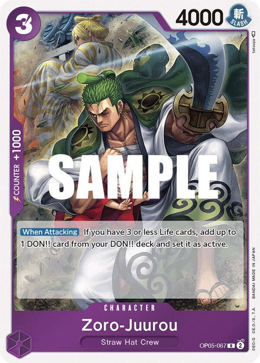 Zoro-Juuro Foil OP05-067 ONE PIECE! Awakening of The New Era Piece Raw