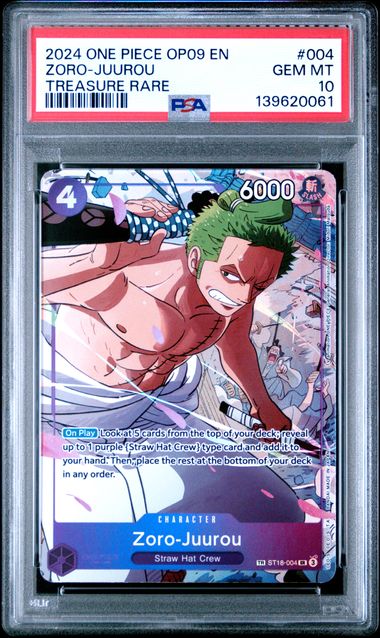 Zoro-Juurou TR ST^16-004 OP09 EMPERORS IN THE NEW WORLD PSA Graded