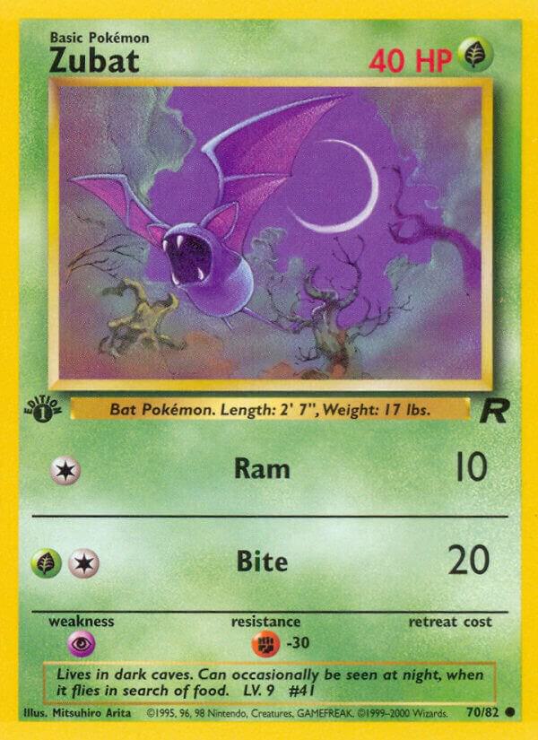Zubat 70/82 Pokémon Team Rocket Raw